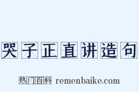 哭子正直讲造句是什么意思的图片